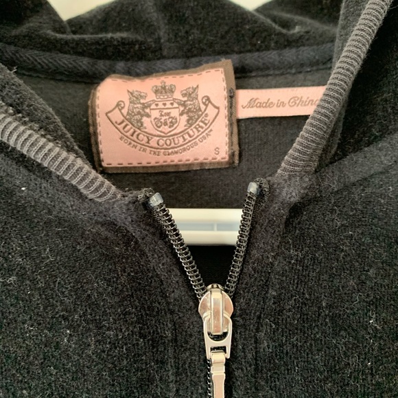 Juicy couture velour hooded full zip sweater - Picture 3 of 3